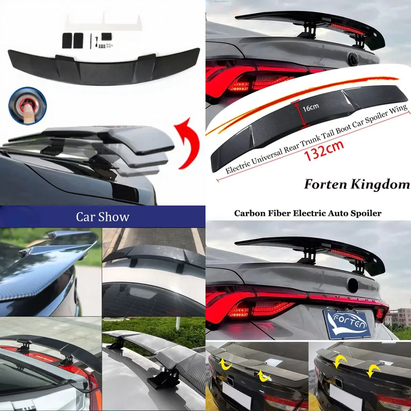 Bamboo Fiber Trunk - Spoiler Serat Karbon dengan Mekanisme Pengangkatan