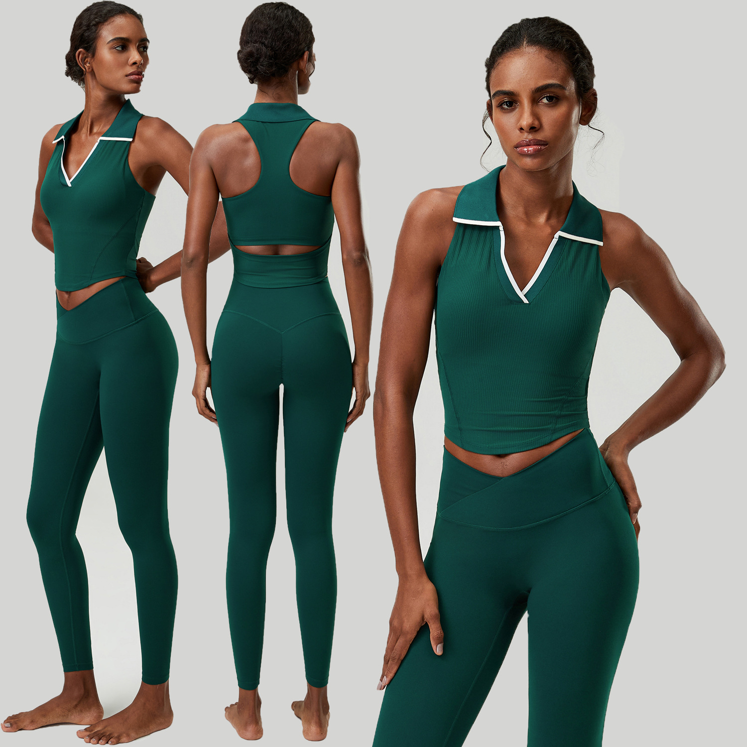 Setelan Yoga 2 potong untuk wa - Tank Top Ribbed ulasan dan harga