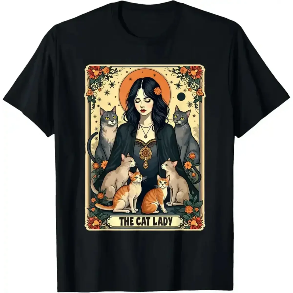 Kaos Kartu Tarot “The Cat Lady - Undershirt Crew Neck ulasan dan harga